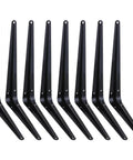 Hella Sturdy 8 Pack Black Metal L Shelf Brackets Heavy Duty Wall Mount Floating Shelf Supports, thick steel construction.
