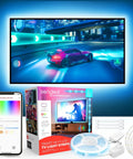 Smart TV LED Backlights For 45 To 75 Inch TVs Eight Segment RGB Light Strips With WiFi Google Home Voice Control Music Sync Ambient Lighting