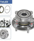 2 Pack Front Wheel Hub Bearing Assembly For Toyota Sequoia 2008 To 2021 And Toyota Tundra 2007 To 2021 4WD Front Left Or Front Right OE Replacement