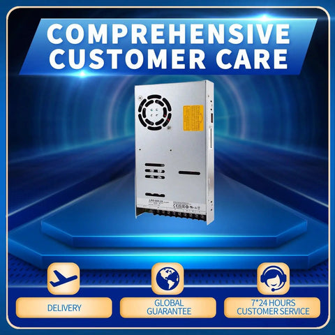 600W 24V 25A Industrial Switching Power Supply For Harsh Environments With Standout Reliability From Minus 20 C To 65 C, 5G Vibration, 5000m Altitude, Overload Overvoltage And Short Circuit Protections, Up To 91 Percent Efficiency, rear view