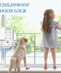 Sliding Glass Door Locks For Extra Security Child Safety Locks For Sliding Doors Window Lock Set Of 3 White Finish Universal Fit Easy To Install Durable Metal Hardware Durable Aluminum Construction Enhance Home Protection Against Intruders