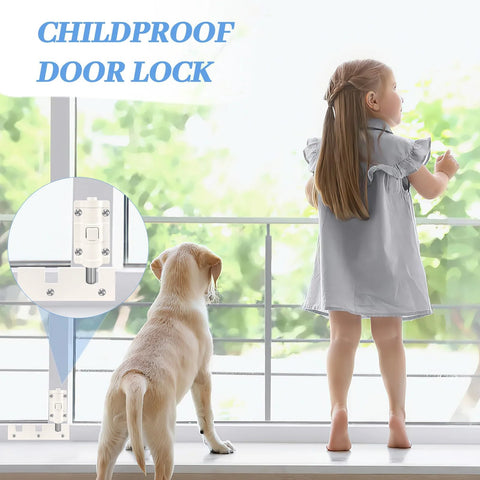 Sliding Glass Door Locks For Extra Security Child Safety Locks For Sliding Doors Window Lock Set Of 3 White Finish Universal Fit Easy To Install Durable Metal Hardware Durable Aluminum Construction Enhance Home Protection Against Intruders