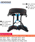 Half Body Climbing Harness For Mountaineering And Ice Climbing, Heavy Duty Safety Belt For Men And Women, Rappelling Ready