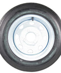 2 Pack Trailer Tires On Rims 4.80-12 480-12 4.80 X 12 White Spoke Wheel 4 Lug On 12 Inch Rim 780 Lb Load Capacity 60 Psi Load Range B