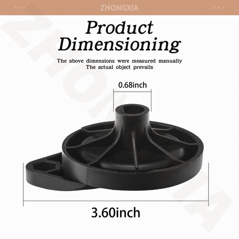Table Saw Hand Wheel Replacement 089290001054 fits Ryobi and Ridgid R4513, black circular with 3.6in diameter dimensions