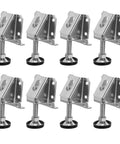 8 Piece Adjustable Heavy Duty Steel Furniture Leveling Feet With Lock Nuts For Precise Leveling And Strong Load Bearing Built To Last Great For Workbenches And Cabinets On Uneven Floors, eight steel feet