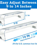 Magnetic Vent Deflector For 9 To 14 Inch Vents Adjustable Air Direction Clear, shown with dimensions 2.7x3.6 inches