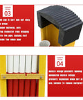 Flexible Expandable Safety Fence With Smooth Rolling Casters For Crowd Control And Room Dividing features a rubber cap and buckle design.