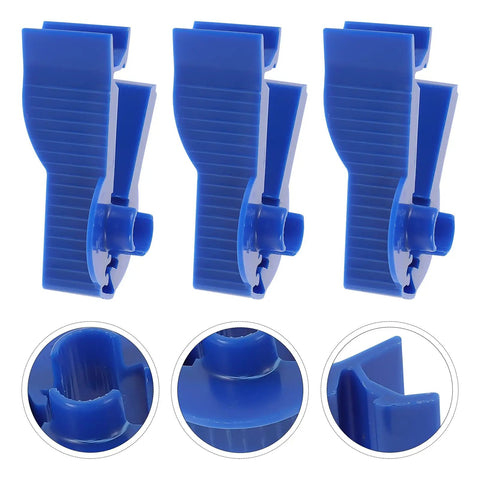 Three Pack Peritoneal Flow Control Clips For Dialysis Tubing And Bag Clamp On The Go Portable ABS Clips Replacement Peritoneal Dialysis Accessories Blue