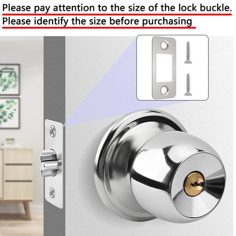 Stainless Steel Round Corner Deadbolt Strike Plate, 1 Inch By 2.25 Inch, 2 Pack With Screws, installed on modern door