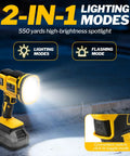 Beast Bright Cordless LED Work Light 1500 Lumens 550 Yard Reach Pivoting Head in spotlight and flashing modes