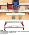 3 Axis Adjustable Sled For Slab Flattening, Sliding Board Kit With 23 Inch Capacity shown in use on workbench with router