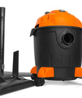 Portable Wet Dry Shop Vacuum And Blower 5 Gallon 10 Amp HEPA Zero Point Three Micron Filter Hose And Accessories Lightweight Orange Unit