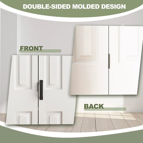 36 By 84 Inch Bifold Barn Door 6 Panel With Three Point Three Foot Hardware Kit Included Ready To Paint Primed Surface Hollow Core And MDF Molded Panels view