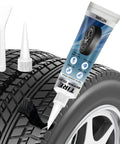 Rubber Cement Glue For Car And Motorcycle Sidewalls DIY Friendly Bonding Waterproof Tire Repair Adhesive in use on tire