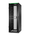 Built Like A Tank 42U Floor Rack Heavy Duty Steel Server Enclosure With Snappy Slides view from the front, featuring black finish and perforated doors.