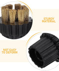 Kick Stubborn Grime With This Game Changing 10 Piece Steam Cleaner Brush Heads Replacement Kit Copper Steel Bristles close-up of bristle head.