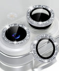 iPhone 17 Camera Lens Protector Bling Kit With 9H Tempered Glass Glitter Ring Decoration 2 Lens Set For 6.3 Inch Back Camera