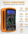 Go-To DIY Ready Multimeter Volt Meter 2000 Counts Digital Tester with backlit LCD and multiple testing features