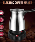 Electric Turkish Coffee Maker Pot 600ml Stainless Steel With Anti Scald Handle Fast Heating Tea Kettle for Coffee and Milk