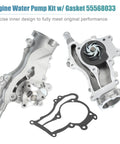 Tough Aluminum Engine Water Pump And Thermostat Housing Assembly With Gasket Easy Bolt On Swap Direct Fit For Chevy Cruze Sonic Trax And Buick Encore 2011 Through 2021 with Gasket