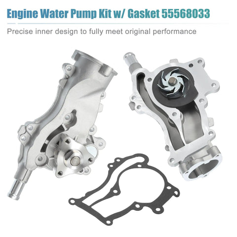 Tough Aluminum Engine Water Pump And Thermostat Housing Assembly With Gasket Easy Bolt On Swap Direct Fit For Chevy Cruze Sonic Trax And Buick Encore 2011 Through 2021 with Gasket