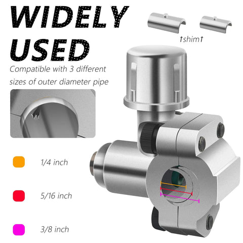 Image showing a Bullet Piercing Valve Kit For Refrigerator 2 Pack, anti-rust, fits 1/4, 5/16, 3/8 inch OD pipes with adapters.