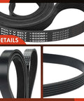 88.3 Inch Serpentine Drive Belt Fit For Ford Explorer Fusion Ranger Jeep Cherokee Wagoneer Wrangler Liberty Ram 1500 2500 3500 Toyota 4Runner