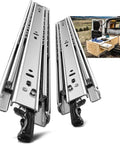 Heavy Duty Drawer Slides 51mm Wide With 68kg Capacity And Locking Mechanism Side Mount Runners 400mm Tracks For Smooth Gliding
