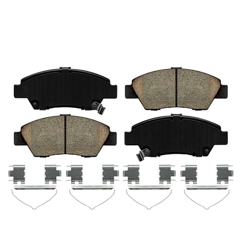 4 Lug Front Brake Kit For Honda Fit 2009 2010 2011 2012 2013 2014 Includes 10.32 Inch Rotors And Ceramic Brake Pads hardware shown