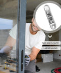 Save Your Sanity By Converting Stickier Sliders Into Smooth Gliding Machines With These Tough Nylon Pulley Wheels Featuring Double Ball Bearings To Crush Rusty Jams And Revive Lazy Windows And Doors, showing a man installing a silver pulley wheel.