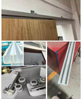 Gold And Silver Sliding Closet Door Hardware Kit For Two Bypass Doors On A 132 Inch Track System With Smooth Rollers, Built Tough Stainless Steel And Nylon Pulley Set That Glides Smoothly And Supports Up To 450 Lbs.