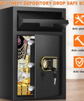 Beefy 5.8 Cu Ft Drop Safe Box For Business With Anti Theft Money Drop Depository, Lock And Slot, Digital Keypad And Spare Keys