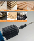 Five Piece Countersink Drill Bit Set For Wood With Sizes 4 6 8 10 12 And A 2.5mm Allen Wrench Plus Free Storage Case Pro Grade.