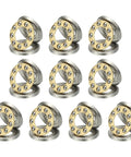 PATIKIL thrust ball bearings 5x10x4 mm, 10 pcs, chrome steel with gold inner races