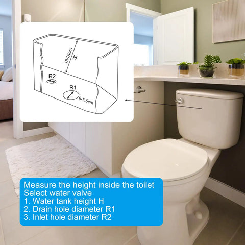 Premium Dual Flush Valve With Split Push Button For Toilet Bottom Fill Valve Water Saving Replacement Parts 2 Inch White Slick Finish No Sweat Setup Straight Up Top Shelf Plumbing Gear