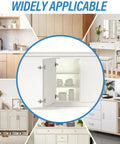 Dang Smooth Soft Close Hinges For Hidden Lazy Susan Corner Cabinets 4 Pack installed on white corner cabinet with dishes.
