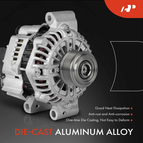Alternator Replacement For Mazda MPV 2000 2001 2.5L V6, 12V 100A Output, 6-Groove Pulley, Clockwise Rotation, Beefed-Up Power