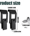 Heavy Duty Case Latch Replacement Set Black Two-Hole Mount Hardware, 3.68cm x 9cm, with 4 screws