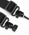 Close-up of 12 Gauge Sling Mount Kit for 870 Express Shotguns with Cap Swivel Adapter and Quick Detach Base, all-steel design