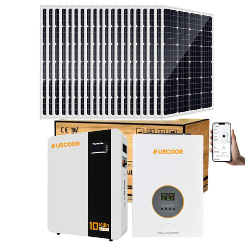 Kick The Grid Habit With This Complete Off Grid Solar Kit Featuring A Robust 12Kw Split Phase Inverter 2400 Watt Solar Panels And An Integrated 51.2V 200Ah LifePo4 Battery For Seamless Home Backup Power And Smart Wifi Monitoring.