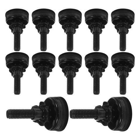 15Pcs Heavy Duty Furniture Levelers Replacement Metal Leveling Feet For Stable Installations On Uneven Floors, Eliminating Wobble, Vibration, And Noise With Smooth, Quiet Performance., black metal leveling feet set with threaded screws