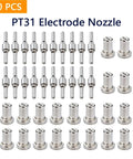 Premium 40-Piece Pt31 Plasma Cutter Consumables Kit includes electrodes and nozzles for 40-amp machines.