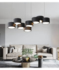 Modern Pendant Light for Kitchen Living Room Suspension 220V Home LED Pendant Lamp for Dining Room Office in stylish black finish.
