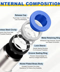 Push To Connect Fittings Two Pack Fits Five Thirty Two Inch Outer Diameter Tubes One Quarter Inch NPT Nickel Plated Brass