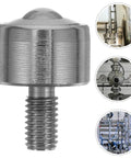 Built Tough Heavy Duty Ball Caster Roller Transfer Bearing With M12 Thread Stem, featuring a steel core for smooth load rolling.