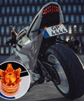 Cool Crown License Plate Screws 4 Pack Anti Theft Fasteners In Aluminum Alloy And Stainless Steel Orange Universal Fit For Cars Motorcycles And Trucks Easy Install Durable Decorative Crown Design on motorcycle