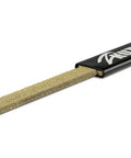 Heavy Hitter Flat Hand Rasp With Tungsten Carbide Coating And Ergonomic Soft Grip Handle For Workhorse Woodworking Shaping And Smooth Multidirectional Cutting 11 Inch Length, featuring tungsten carbide abrasive teeth.