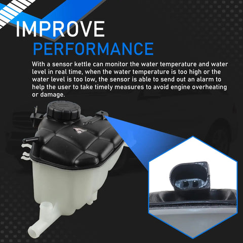 Mercedes Benz Compatible Coolant Overflow Reservoir With Sensor Cap For 2006 2015 GL And ML SUVs product image