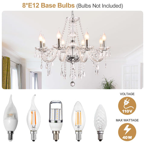 Show Stopping Modern Elegant 10 Lights K9 Crystal Glass Chandelier Pendant Ceiling Lighting For Dining Room Living Room